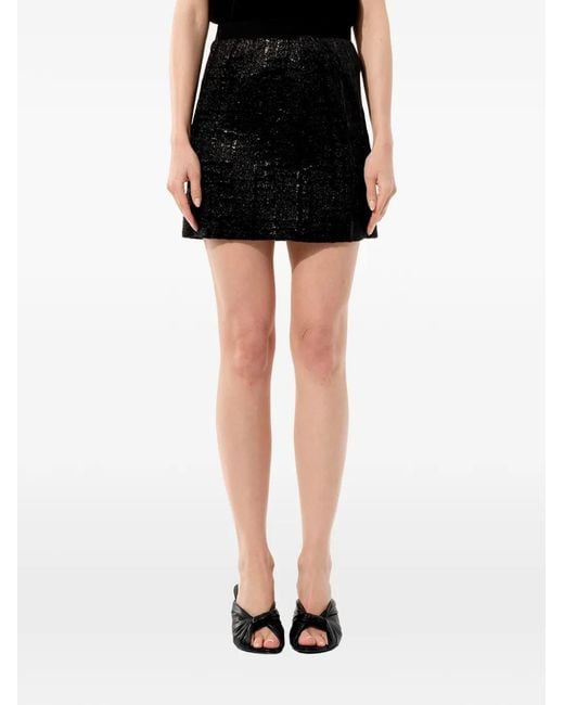Balenciaga Black A-Line Mini Skirt