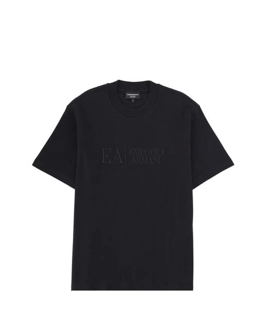 Emporio Armani Blue Logo-Detail T-Shirt for men