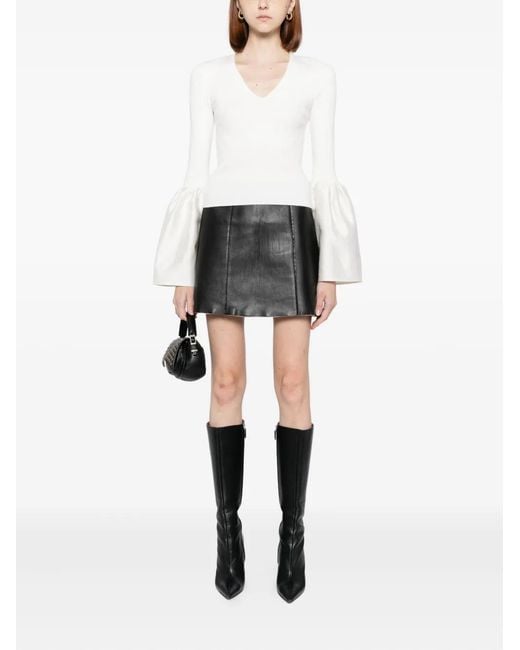 Cynthia Rowley White Flared-Sleeves Top