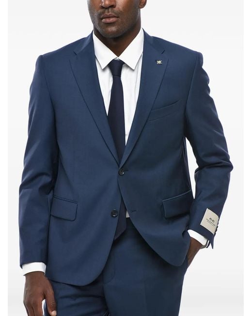 Corneliani Blue Single-Breasted Wool Suit for men