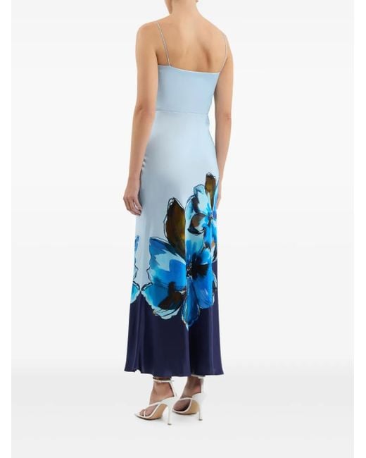 Rebecca Vallance Blue Cyran Midikleid
