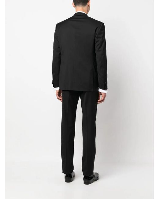 Corneliani Black Single-Breasted Three-Piece Suit for men