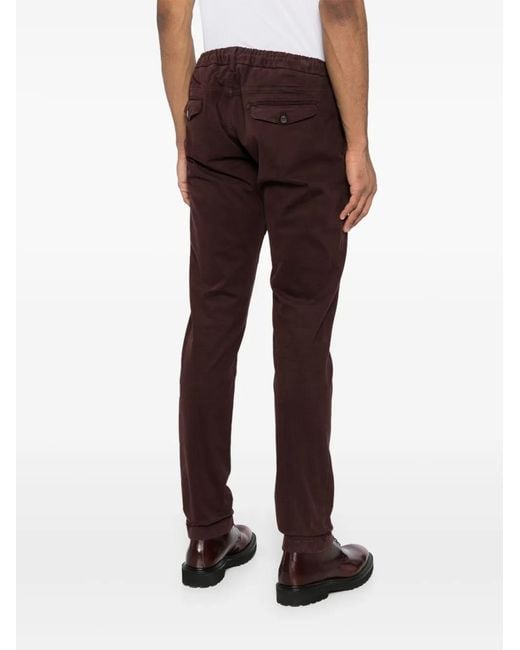 Eleventy Broek Met Toelopende Pijpen in het Red voor heren
