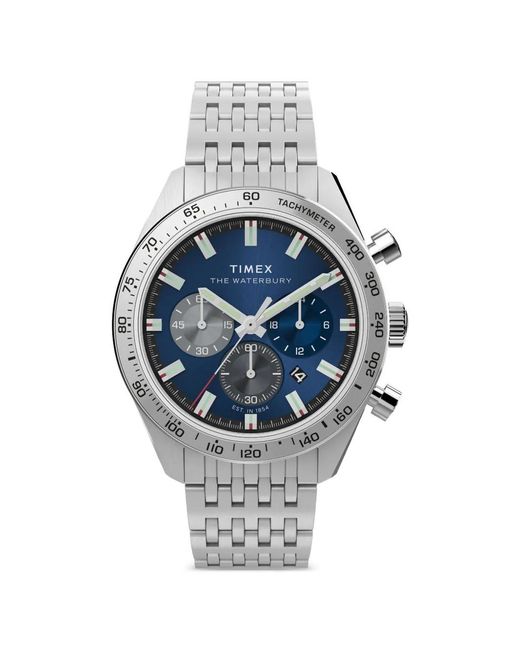 Timex Blue Waterbury Traditional Chronograph 41Mm Watch for men