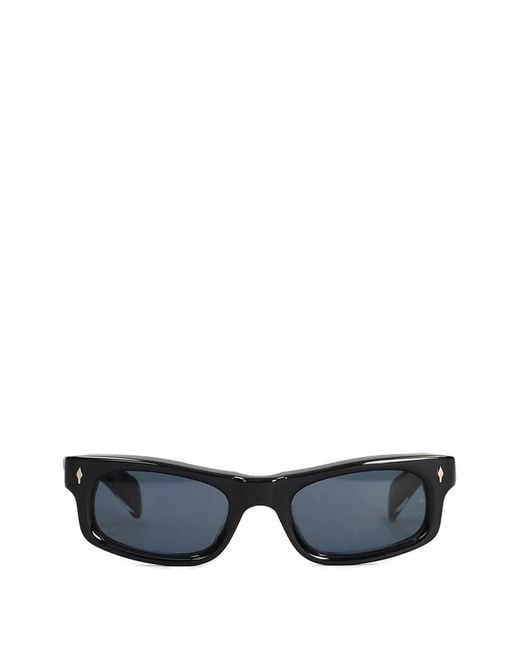 Jacques Marie Mage Blue Initials Rectangle-Frame Sunglasses