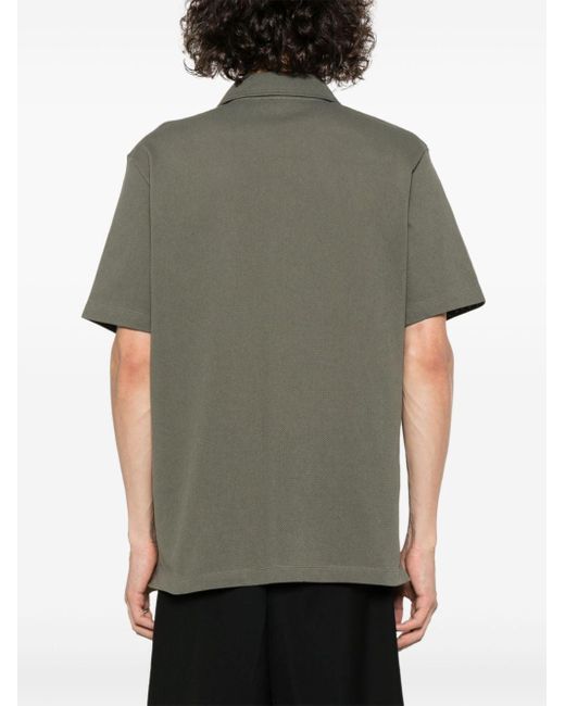 Cotton piqué-weave shirt Sunspel pour homme en coloris Green