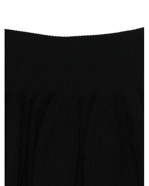 CFCL Black Ribbed Mini Skirt