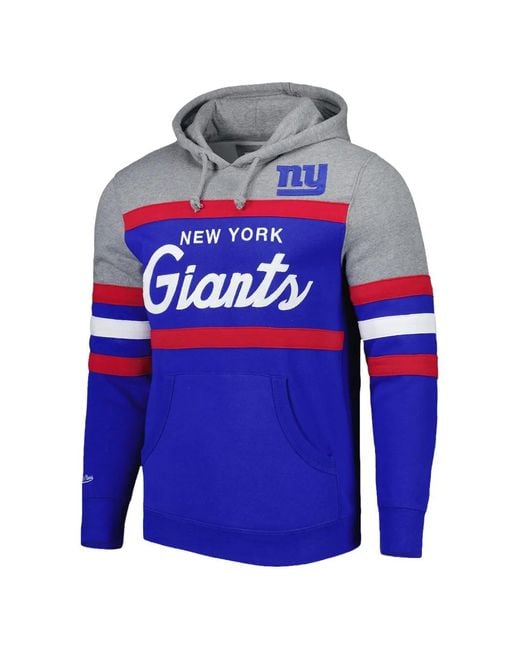 Mitchell & Ness Blue Nfl Giants Striped Hoodie for men
