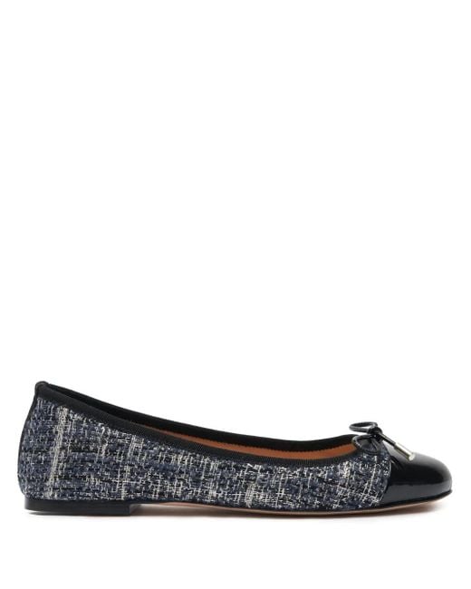 Scarosso Blue Carla Ballerina Shoes