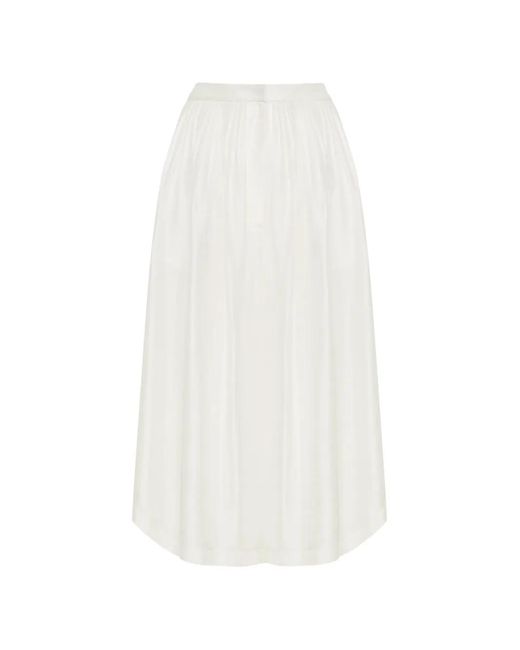Adam Lippes White Pantalon Palazzo Athena À Design Plissé