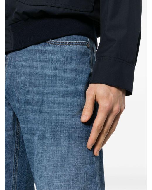 Brioni Blue Meribel Mid-rise Straight-leg Jeans for men