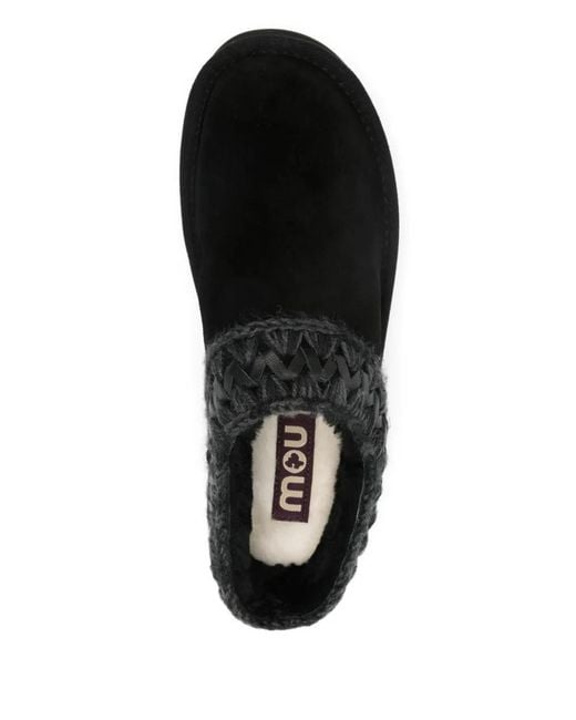 Mou Black Chaussons À Plateforme 50 Mm