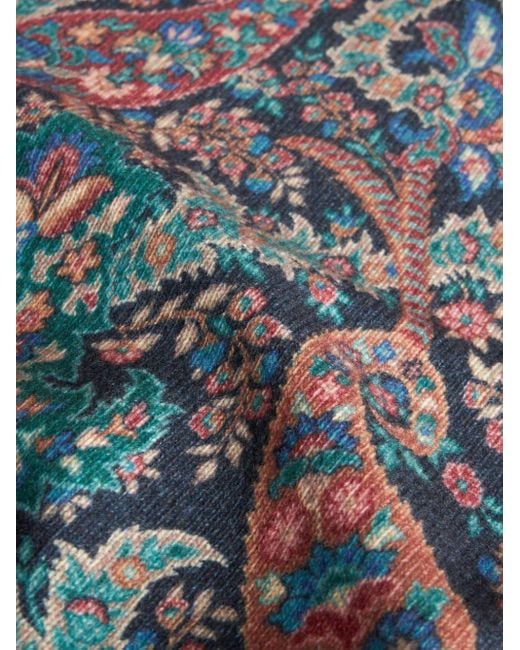 Etro Gray Floral Intarsia-knit Jumper for men