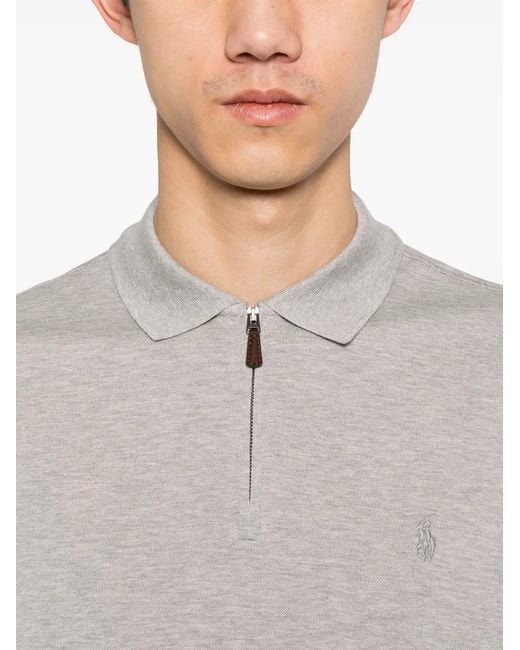 Polo Ralph Lauren Gray Polo-Pony-Motif Polo Shirt for men