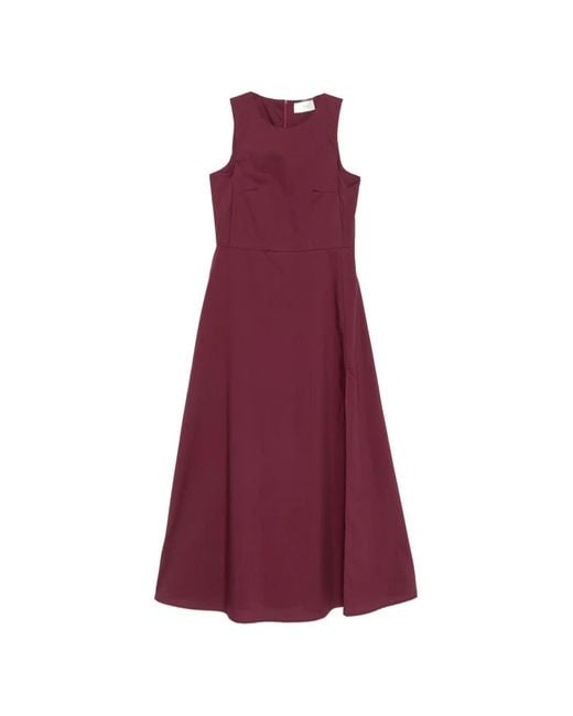 ViCOLO Purple Sleeveless Side-Slit Midi Dress