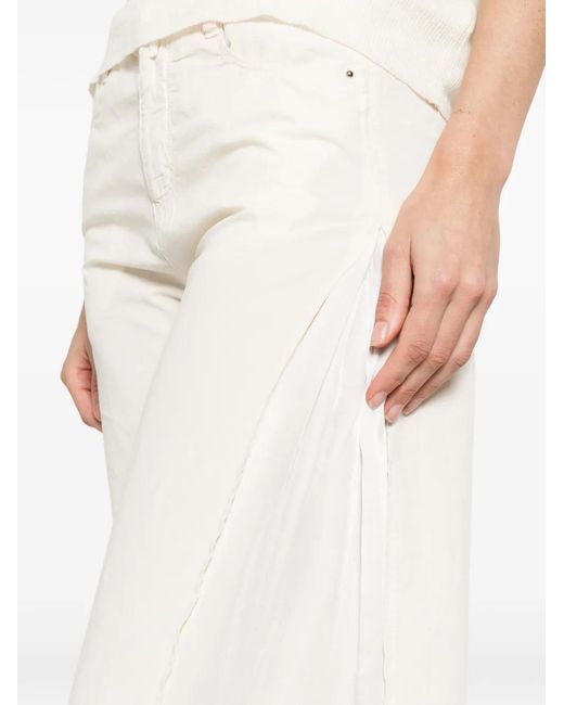 High White Side Panel Trousers