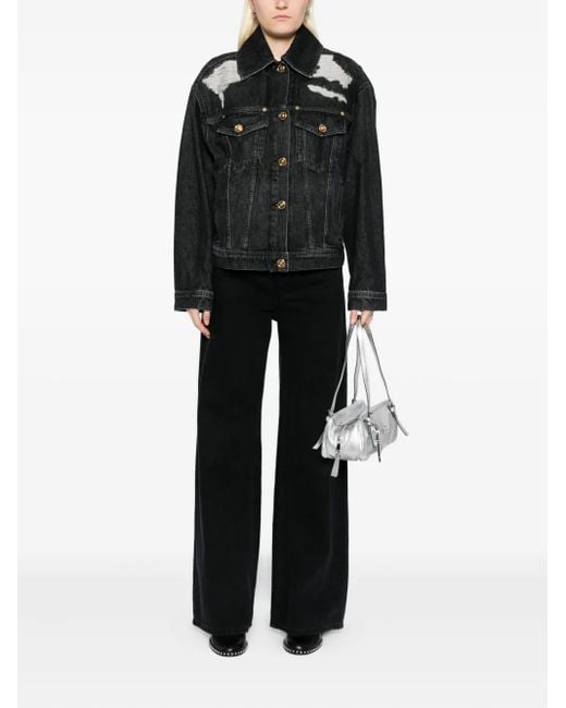 Versace Black Cotton Denim Jacket
