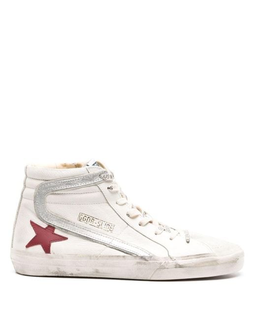 Golden Goose Deluxe Brand White Star-patch Lace-up Sneakers for men