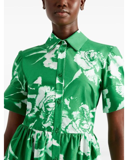 Erdem フローラル スカートドレス Green