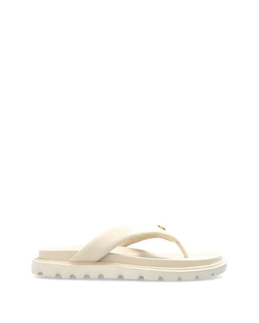 COACH White Brynn Sandals