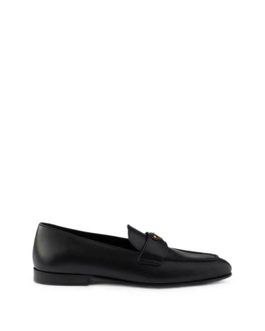 Prada Black Leather Loafers