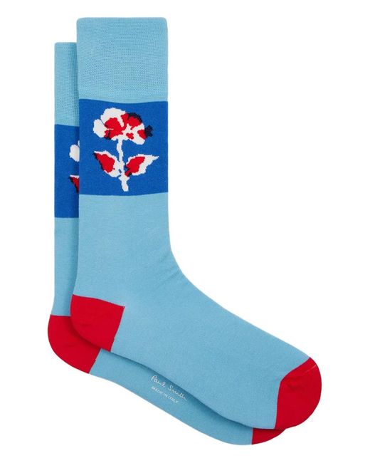 Paul Smith Socken Mit Blumen-Print in Blue für Herren