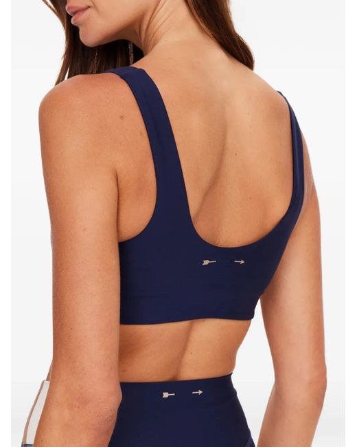 The Upside Blue Amelia Side-Stripe Top