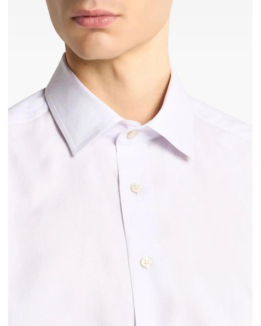 Etro White Cotton Long-Sleeve Shirt for men