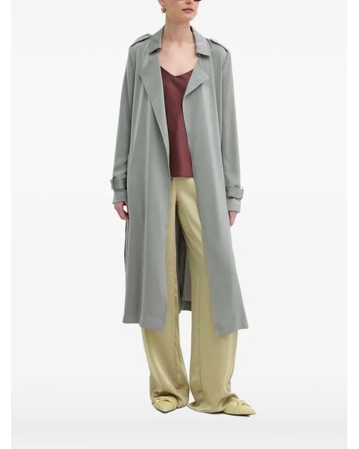 Guess Gray Belted Trench Coat