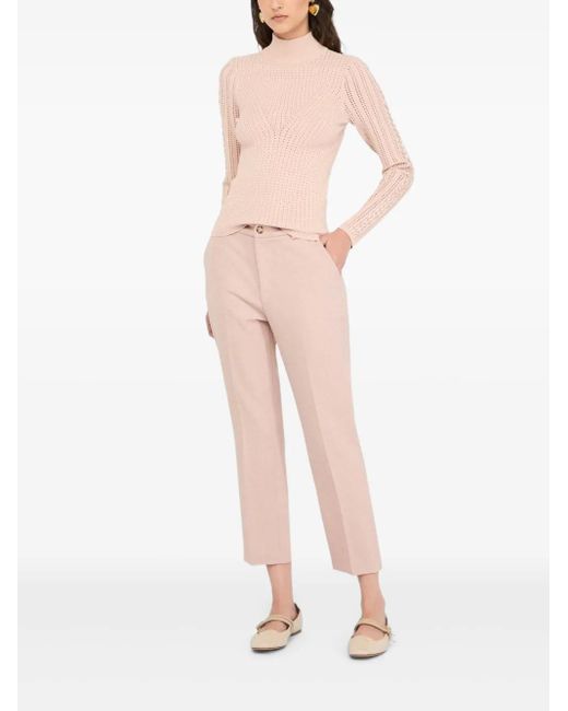Liu Jo White High-Neck Sweater