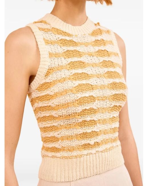 Ulla Johnson Natural Patrizia Sleeveless Top