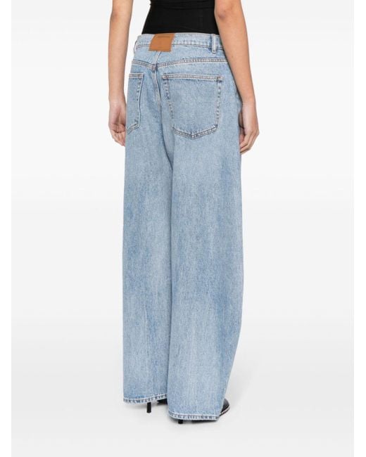 Alexander Wang Blue Rounded Wide-leg Jeans