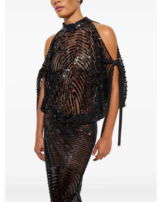 Emilio Pucci Black Embroidered Dress