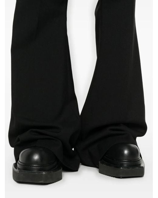 Rick Owens Black Pantalon Évasé À Ornements De Perles Brodées for men