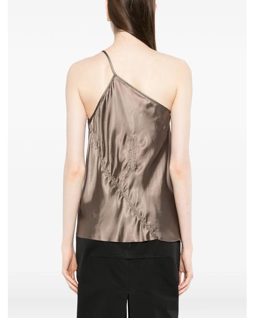 Rick Owens Natural One-Shoulder Top