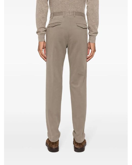 PT Torino Natural Straight-Leg Modal-Blend Trousers for men