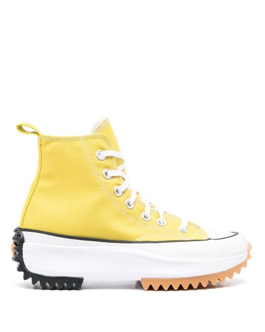 Baskets Run Star Hike à plateforme Converse en coloris Jaune Lyst