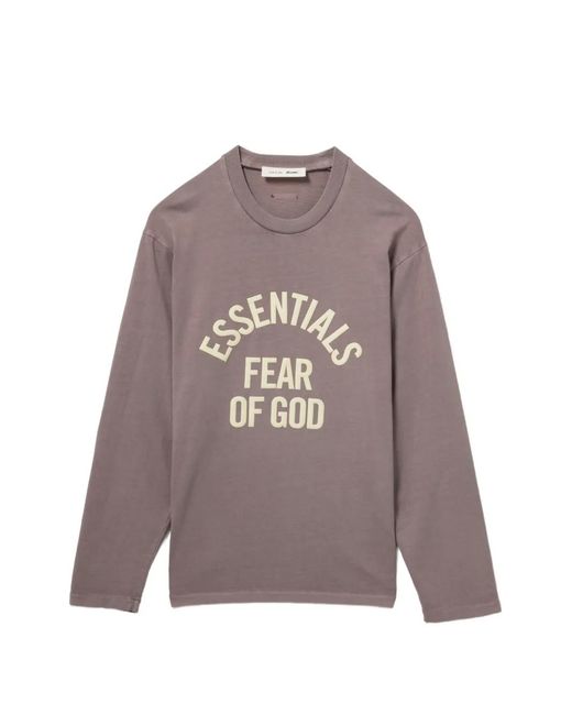 Essentials Sweater Met Logoprint in het Purple