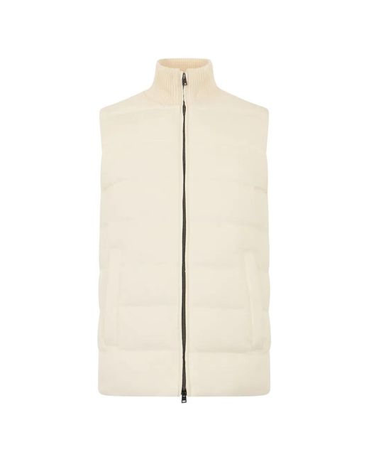 Herno White High-Neck Padded Vest for men