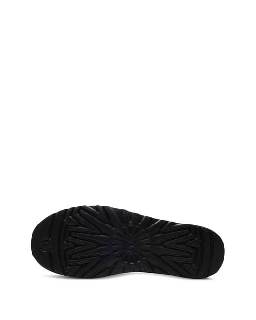 Ugg Black Ultra Mini Cartoon-Embroidered Boots for men