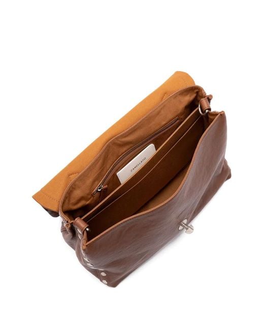Zanellato Brown Medium Postina Shoulder Bag