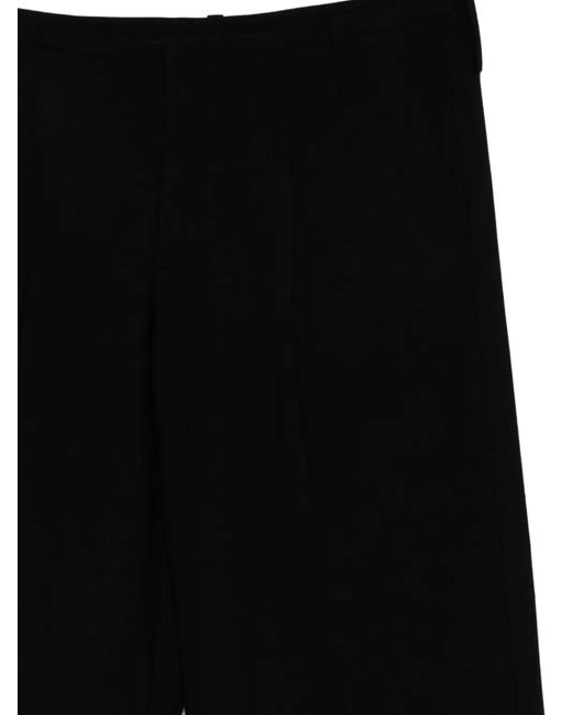032c Black Pleated Trousers for men