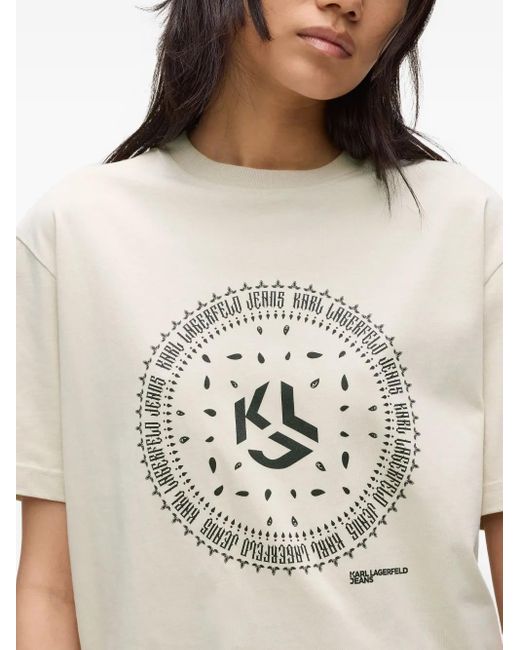 Karl Lagerfeld バンダナプリント Tシャツ White