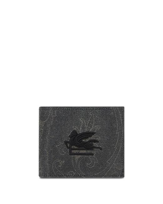 Etro Gray Pagaso-Motif Printed Wallet for men