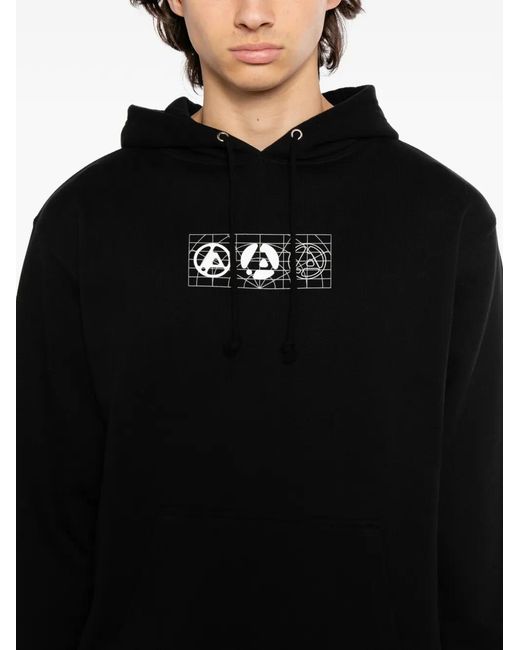 PEACE AND AFTER Black X Linkin Park Logo-Print Hoodie for men