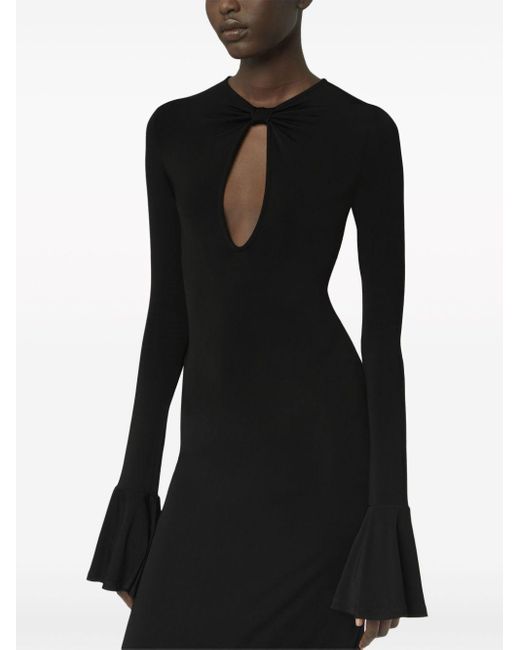 Vestido largo con detalle retorcido Nina Ricci de color Black