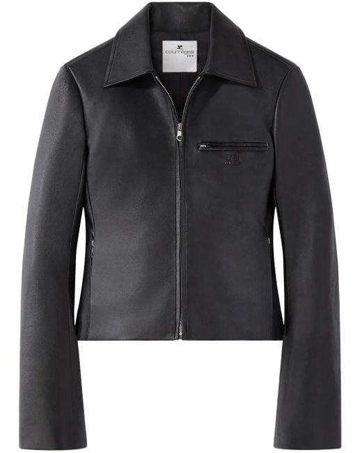 Courreges Black Lambskin Jacket