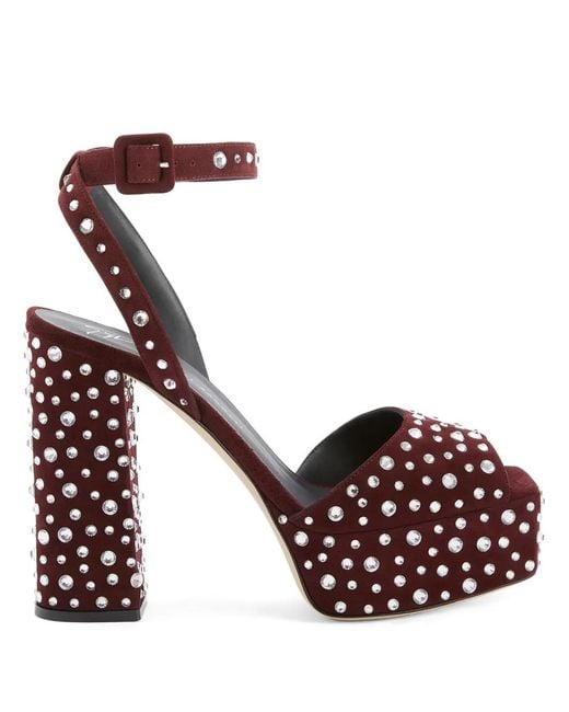 Giuseppe Zanotti Red 120Mm New Betty Sparkle Sandals