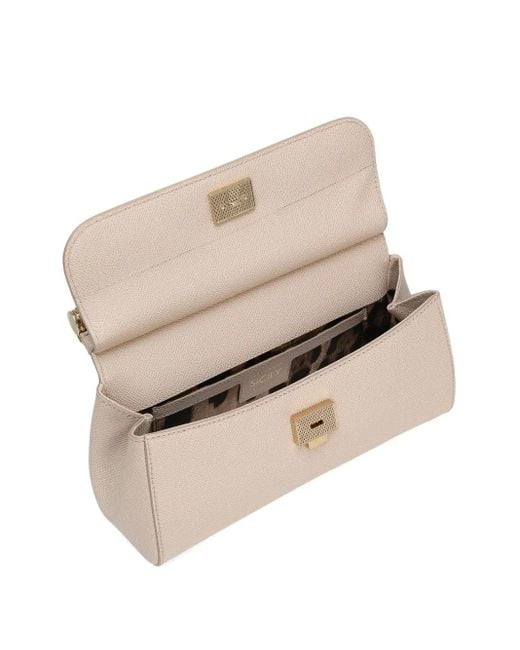 Dolce & Gabbana Natural Mittelgroße Sicily Handtasche