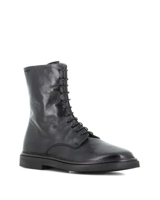 Alexander Hotto Black Lace-Up Zip Boots
